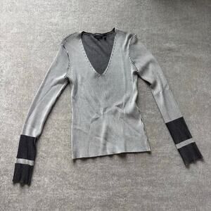 Theory Ribbed Long Sleeve Sweater